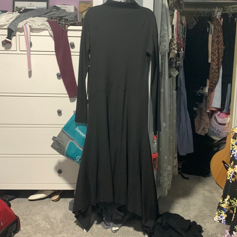 Black asymmetrical dress